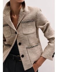 ME+EM - Metallic Short Patch Pocket Jacket - Lyst
