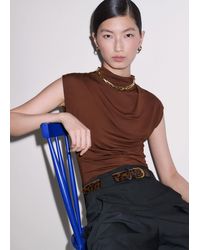 ME+EM - Sleeveless Drape Top - Lyst