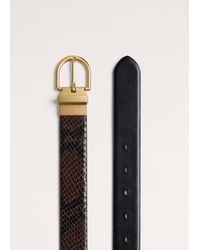 ME+EM - 30Mm Round Buckle Reversible Belt Chocolate - Lyst