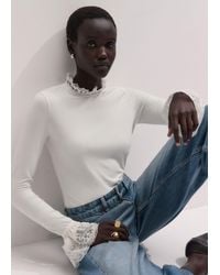 ME+EM - Lace Cuff Layering Top - Lyst