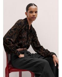 ME+EM - Silk Floral Scroll Print Shirt + Tie - Lyst