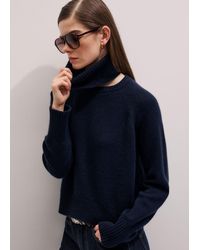 ME+EM - Cashmere Curved Hem Raglan Jumper + Snood - Lyst