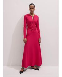 ME+EM - Textured Ruched Front Maxi Dress - Lyst