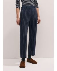 ME+EM - Textured Pinstripe Slim Crop Trouser - Lyst