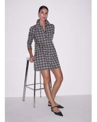 ME+EM - Graphic Jacquard Short A-Line Dress - Lyst