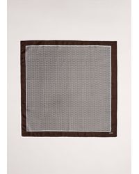 ME+EM - Reversible Geometric Print Scarf Chambray-Dark Cocoa - Lyst