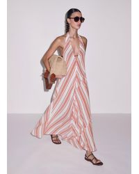ME+EM - Cotton Stripe Beach Maxi Dress + Belt-Multi - Lyst