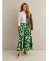 ME+EM - Cotton Poplin Lantana Print Maxi Skirt - Lyst