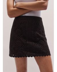 ME+EM - Framed Crochet Mini Skirt + Slip - Lyst