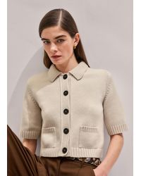 ME+EM - Merino Cashmere Cropped Knit Jacket - Lyst
