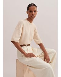 ME+EM - Cashmere Relaxed Crop Tee - Lyst