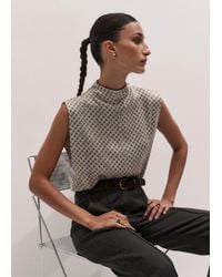 ME+EM - High Neck Flower Foulard Print Top - Lyst
