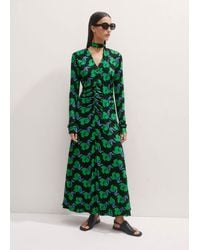 ME+EM - Crepe Birds Of Paradise Maxi Dress + Belt - Lyst