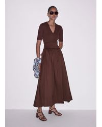 ME+EM - V-Neck Smocked Skirt Maxi Dress - Lyst