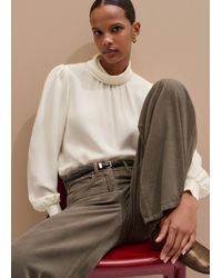 ME+EM - Silk High Neck Slim Top - Lyst