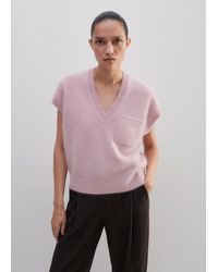 ME+EM - Brushed Cashmere V-Neck Sweater Vest - Lyst