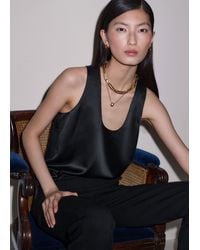 ME+EM - Silk Satin Tank Top - Lyst