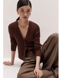 ME+EM - Barely There V Neck Slim Cardigan - Lyst