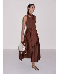 ME+EM - Boat Neck Fit And Flare Maxi Dress + Tie - Lyst
