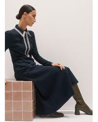 ME+EM - Crochet Trim Fit And Flare Midi Dress - Lyst