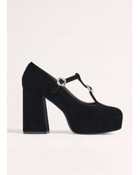 ME+EM - Velvet Platform T-Bar Maryjane - Lyst