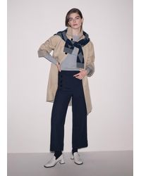 ME+EM - Button Front Straight Crop Trouser - Lyst
