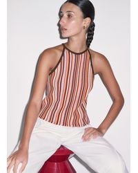ME+EM - Stripe Slim Knit Tank - Lyst
