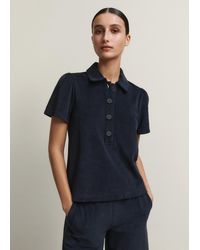 ME+EM - Towelling Polo Top - Lyst