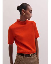 ME+EM - Cashmere Roll Trim Knit Tee - Lyst