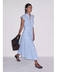 ME+EM - Broderie Anglaise Fit And Flare Maxi Dress + Belt - Lyst