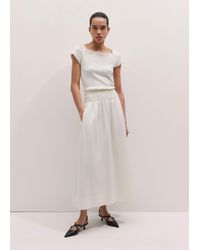 ME+EM - Knit Mixed Media Fit And Flare Maxi Dress - Lyst