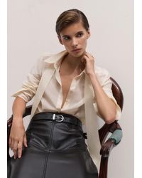 ME+EM - Silk Cotton Cloud Layering Shirt + Tie - Lyst