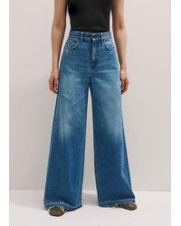 ME+EM - Distressed Ultimate Wide-Leg Jean Authentic - Lyst