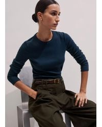 ME+EM - Ultimate Rib Long Sleeve Top Mélange - Lyst