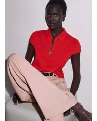ME+EM - Cap Sleeve Polo Shirt - Lyst