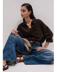 ME+EM - Cheesecloth Relaxed Shirt - Lyst