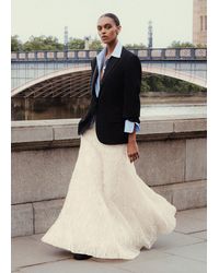 ME+EM - Ribbon Tulle Fit And Flare Full Length Skirt - Lyst