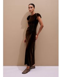 ME+EM - Fluid Velour Draped Dress - Lyst