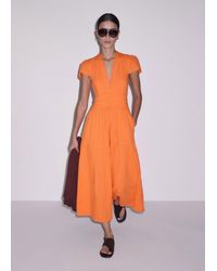 ME+EM - Cheesecloth Fit And Flare Maxi Dress - Lyst
