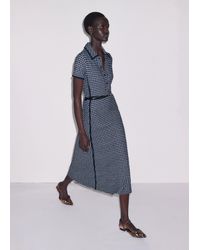 ME+EM - Textured Midi Dress + Belt - Lyst