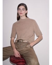 ME+EM - Cashmere Roll Trim Knit Tee - Lyst