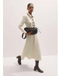 ME+EM - Crochet Trim Fit And Flare Midi Dress - Lyst