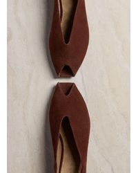 ME+EM - Peep Toe Flat Sandal - Lyst