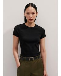 ME+EM - Ultimate Fitted Rib Crew Neck Tee - Lyst