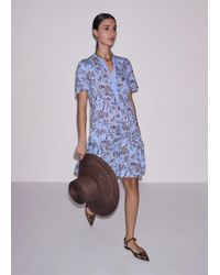 ME+EM - Rich Canopy Print Tiered Short Dress - Lyst
