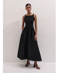 ME+EM - Boat Neck Fit And Flare Maxi Dress + Tie - Lyst