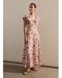 ME+EM - Creaseless Linen Paisley Print Maxi Dress - Lyst