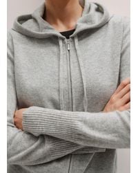 ME+EM - Cashmere Relaxed Fit Box Zip Hoody Mélange - Lyst