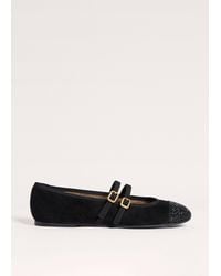 ME+EM - Crystal Round Toe Ballerina - Lyst