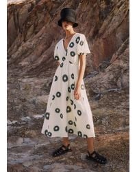 ME+EM - Cheesecloth Modern Daisy Print Midi Dress - Lyst